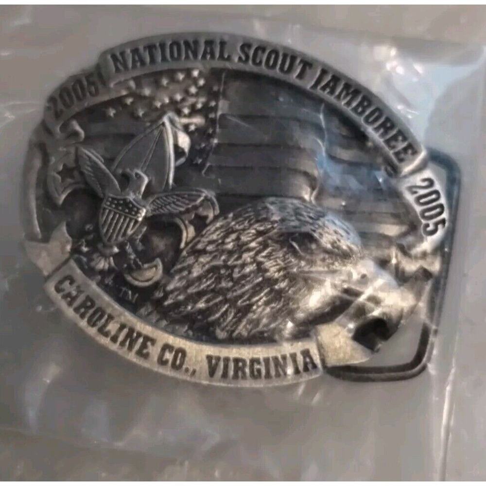 Boy Scouts NEW 2005 National Jamboree Pewter BSA Belt Buckle Caroline Virginia